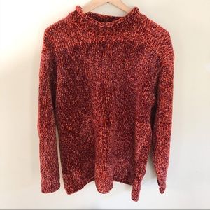 Vintage Maroon confetti chenille slouchy sweater